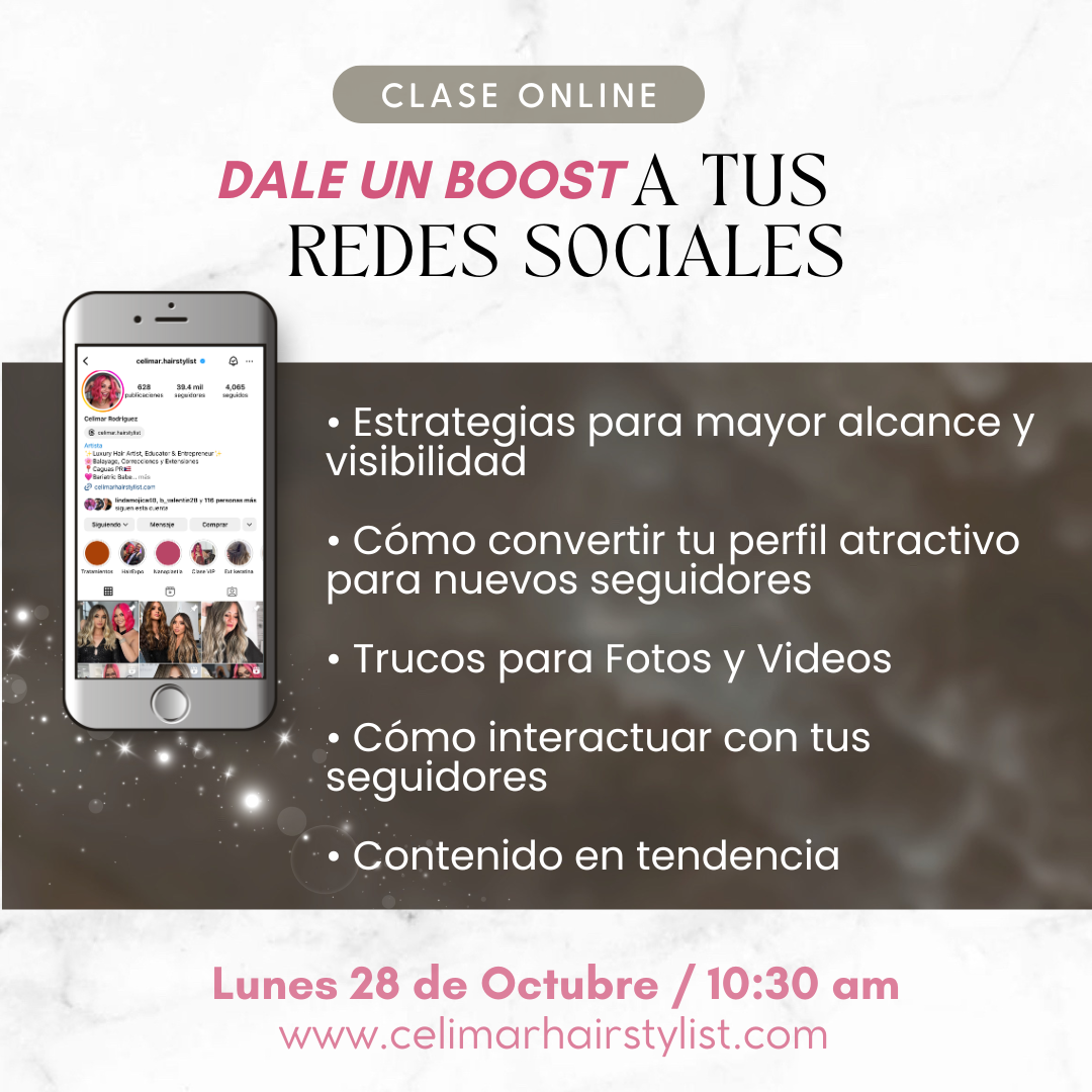 Dale un Boost a tus REDES SOCIALES - Clase Online Grabada