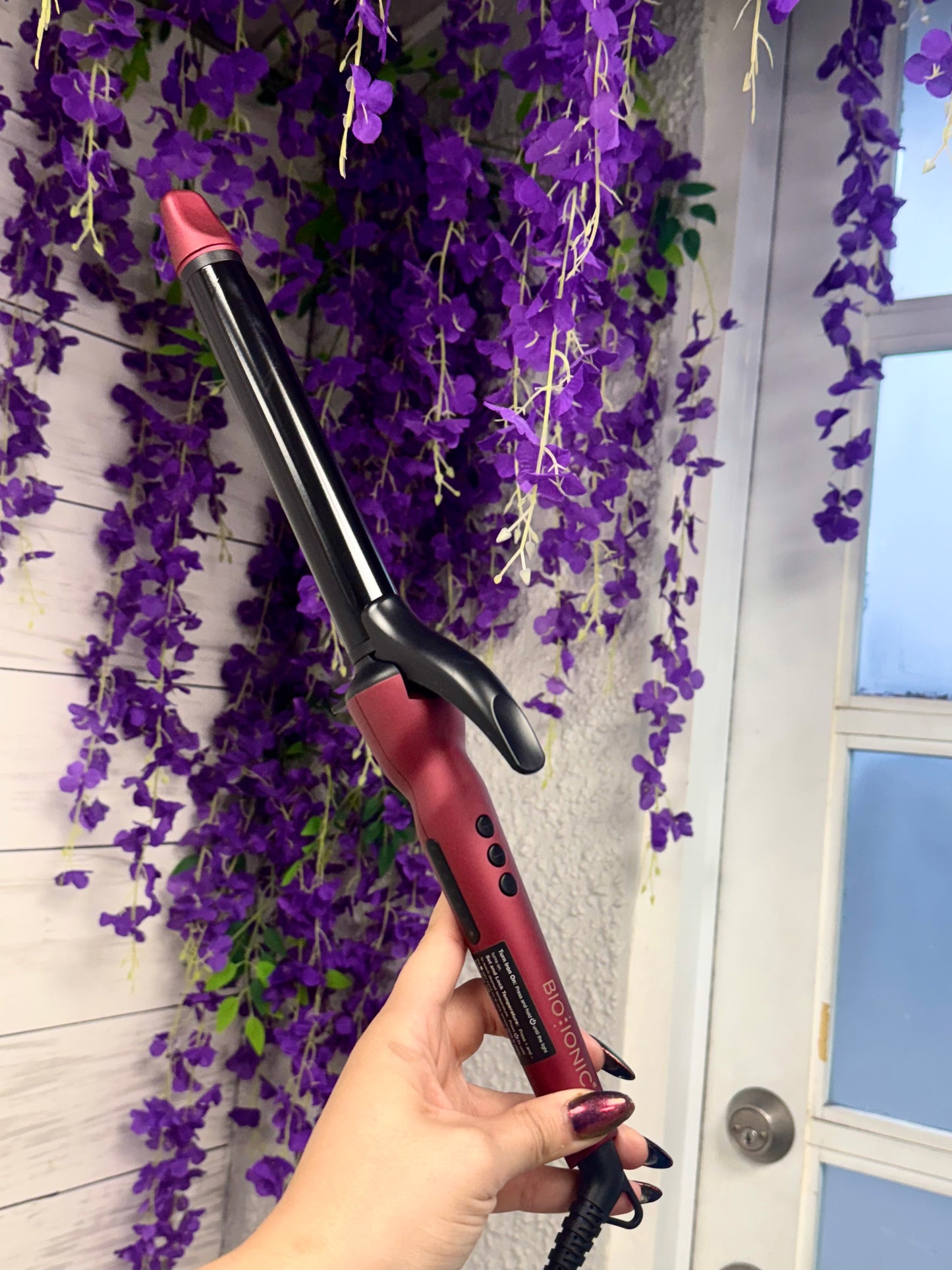Bio Ionic Curling Iron -  Burgundy 1" (Long Barrel)